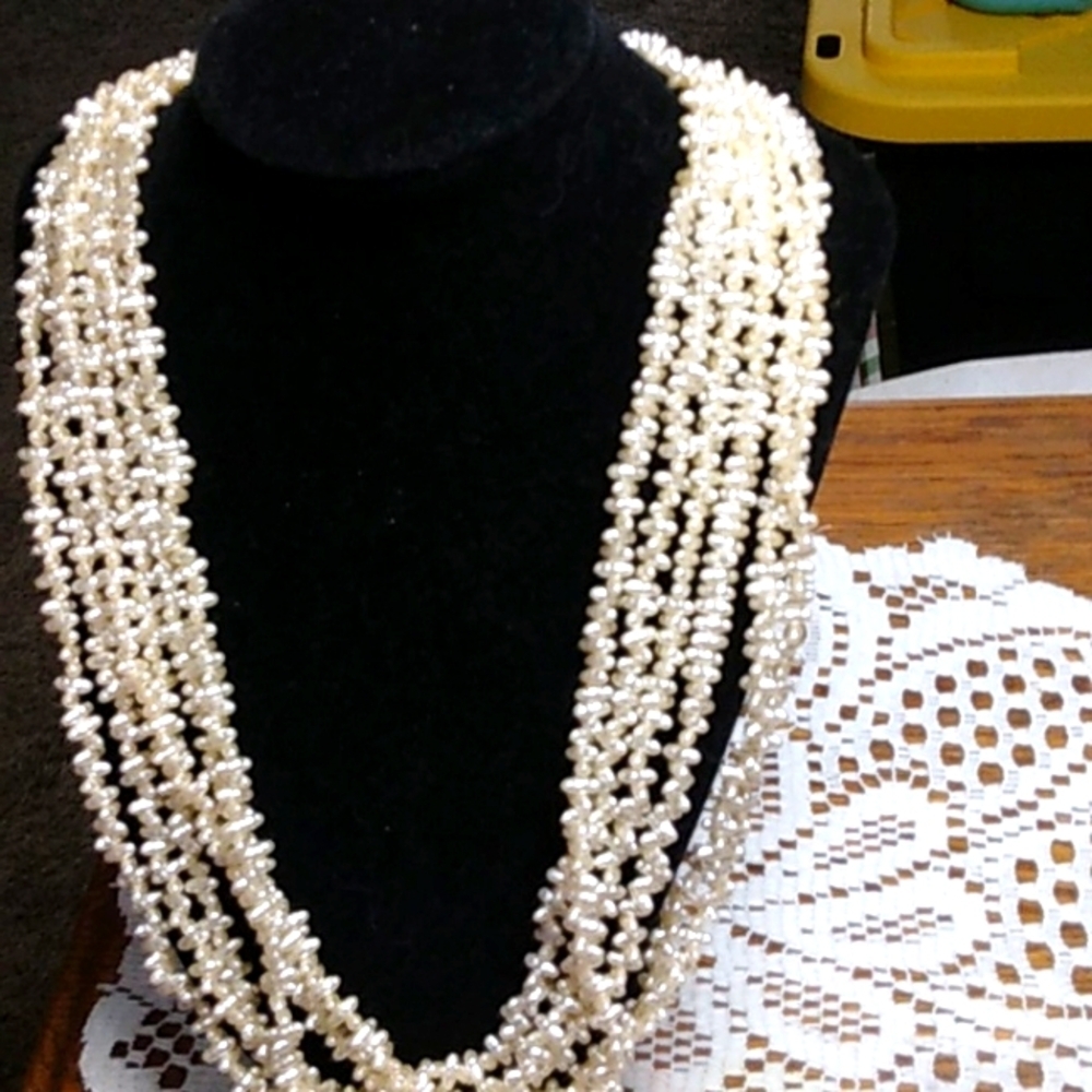 (Any 2 for $12) Six-stranded faux pearl necklace